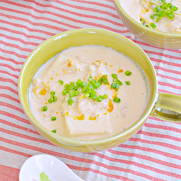 豆乳とキムチの腸活スープ